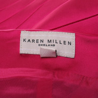 Karen Millen Een schouder jurk in Fuchsia