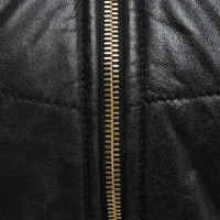 Giorgio Brato veste en cuir matelassée en noir