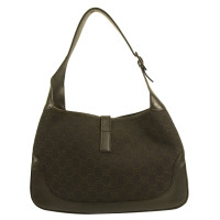Gucci Jackie-O Brown Leather & Canvas bag