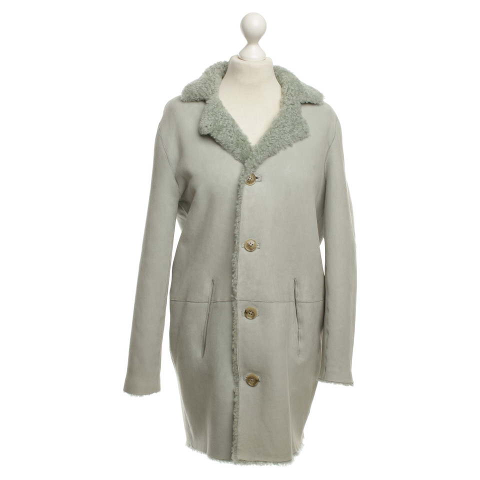 Closed Reversible coat with Sheepskin