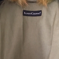 Luisa Cerano dyed fox fur jacket green