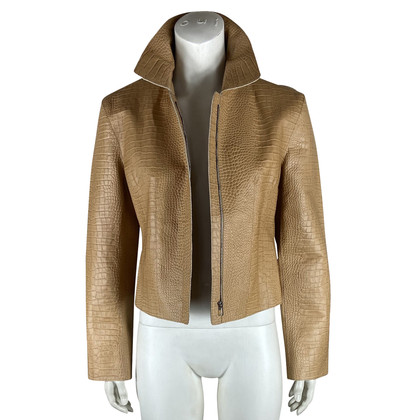 Strenesse Giacca/Cappotto in Pelle in Beige
