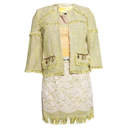 Elisabetta Franchi Jacket/Coat Cotton in Yellow