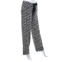 Equipment Silk trousers in black and white