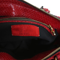 Valentino Garavani Henkeltasche aus Pythonleder