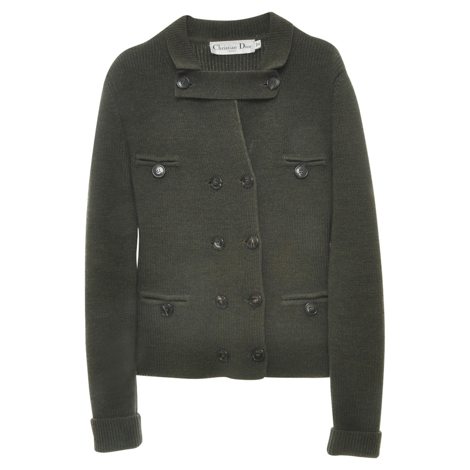 Christian Dior Jacket/Coat Wool in Olive