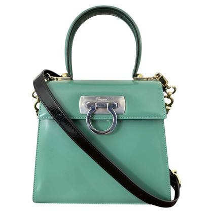 Salvatore Ferragamo Sac à bandoulière en Cuir en Turquoise