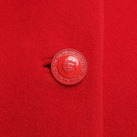 Gianni Versace Manteau de laine en rouge