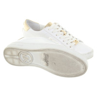 Michael Kors Irving Lace Up Sneaker Optic White / Pale Gold 36