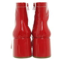 Maison Martin Margiela Stivali in Pelle verniciata in Rosso