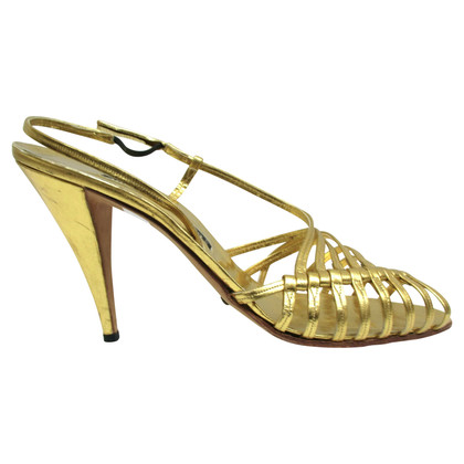 Andrea Pfister Pumps/Peeptoes Leather in Gold