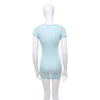 Rosa Cashmere T-Shirt in Türkis