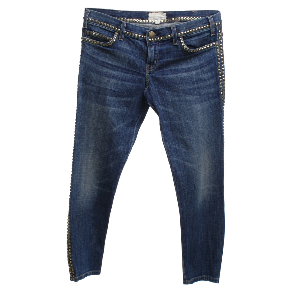Current Elliott Skinny Jeans in Mittelblau