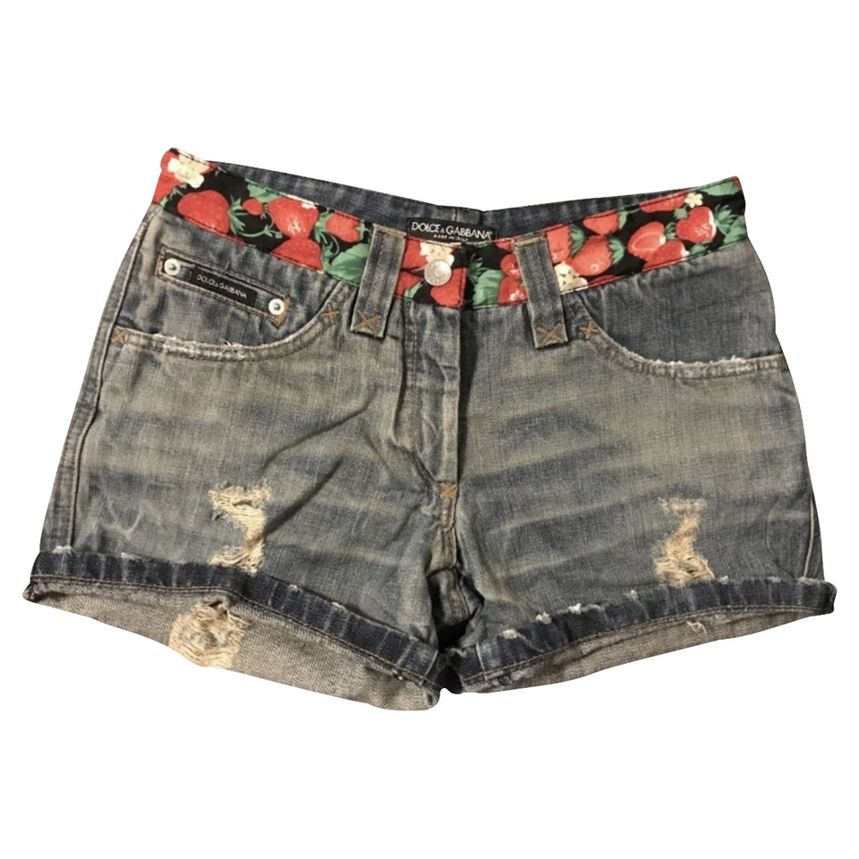 Dolce & Gabbana Short en Coton en Bleu