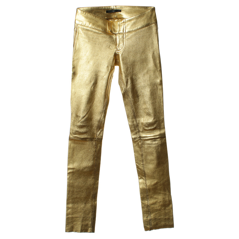 Andere Marke Sly - Goldfarbene Lederhose