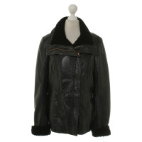 Ted Baker Lederjacke in Schwarz