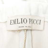 Emilio Pucci Pantalon en cuir gris clair