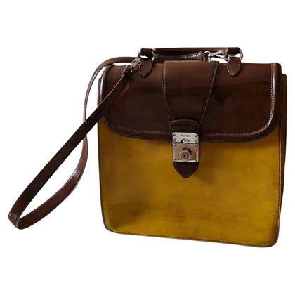 Miu Miu Handbag Patent leather in Yellow