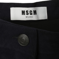 Msgm Pantalon aspect daim