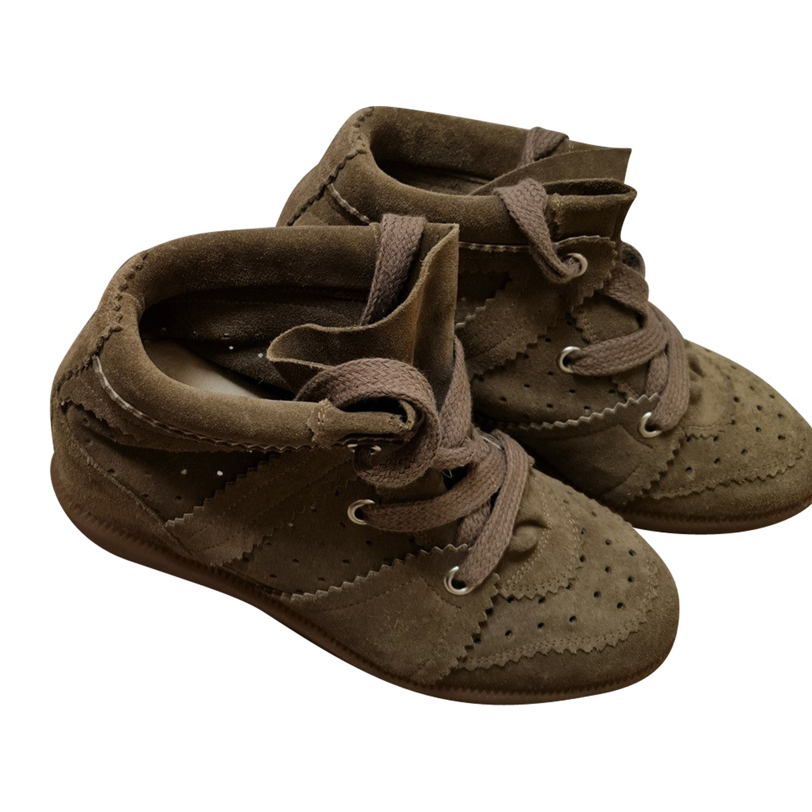 Isabel Marant Bobby Sneakers Suede in Khaki - Second Hand Isabel Marant  Bobby Sneakers Suede in Khaki buy used for 249€ (7022929)
