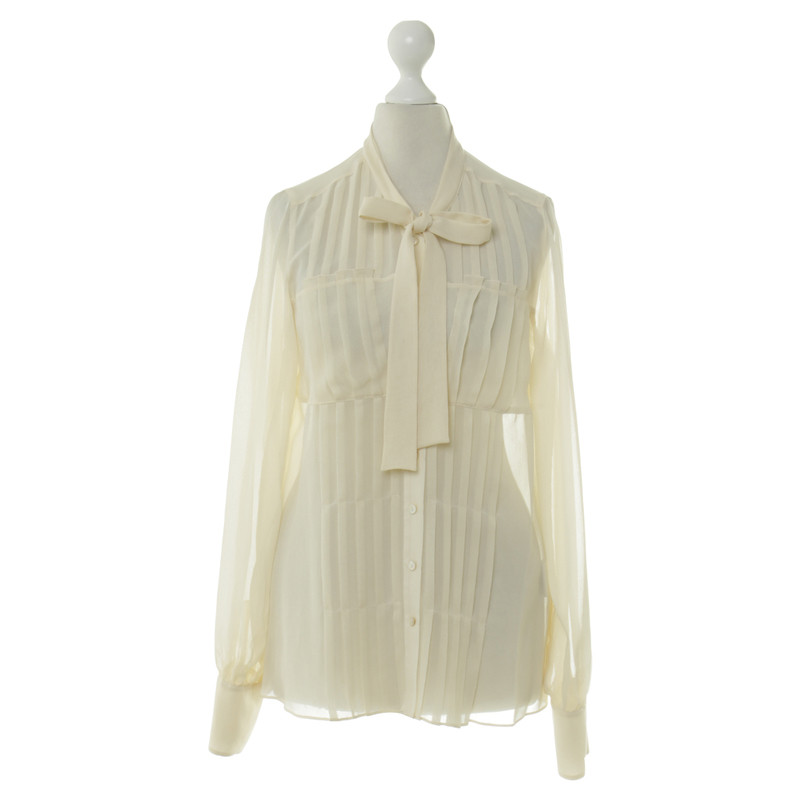 L.K. Bennett Button blouse in cream