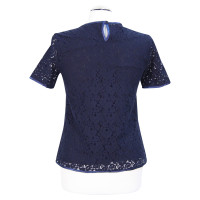 French Connection Lace Top in donkerblauw