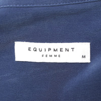 Equipment Zijden blouse in donkerblauw