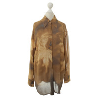 Roberto Cavalli Silk blouse with pattern mix