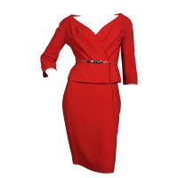 Christian Dior Anzug aus Seide in Rot
