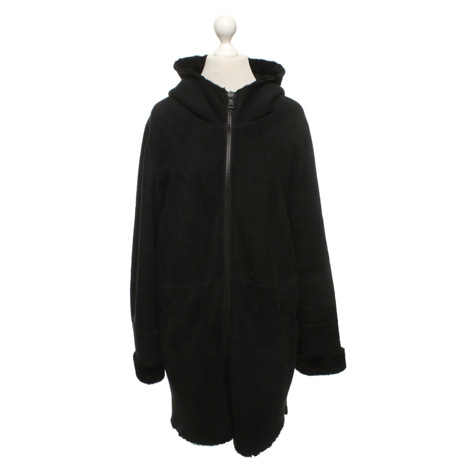 Giorgio Brato Giacca/Cappotto in Pelle in Nero