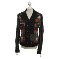 Dsquared2 Short jacket with leather trim