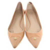 Tory Burch Mocassini/Ballerine in Pelle in Beige