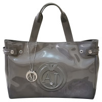 Armani Jeans Shopper Patent leather in Grey