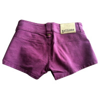 John Galliano Paarse denim shorts
