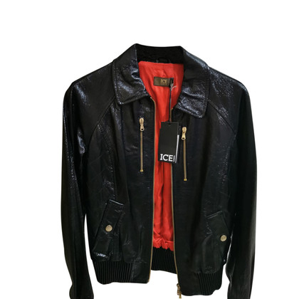 Iceberg Jacket/Coat Patent leather in Black