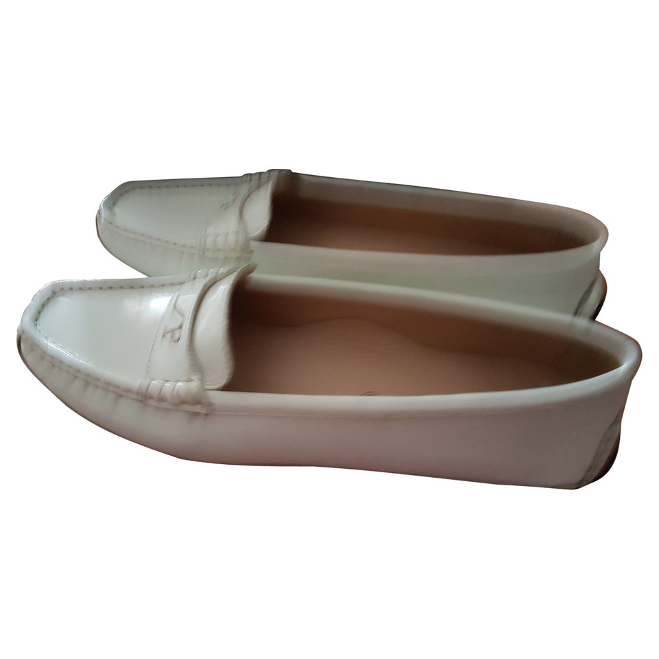 Pollini Moccasins in romig wit