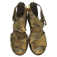 Michael Kors Sandals Leather in Gold