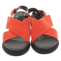 Robert Clergerie Sandalen in Coral Red