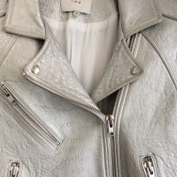 Iro Leather jacket in silver