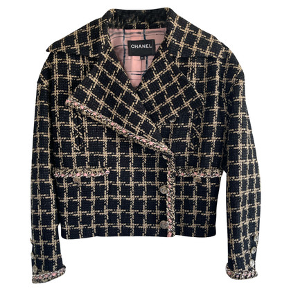 Chanel Jacket/Coat Silk in Black