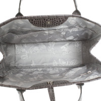 Longchamp Handtasche aus Leder in Grau