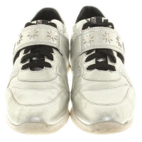 Moschino Silberfarbene Sneakers
