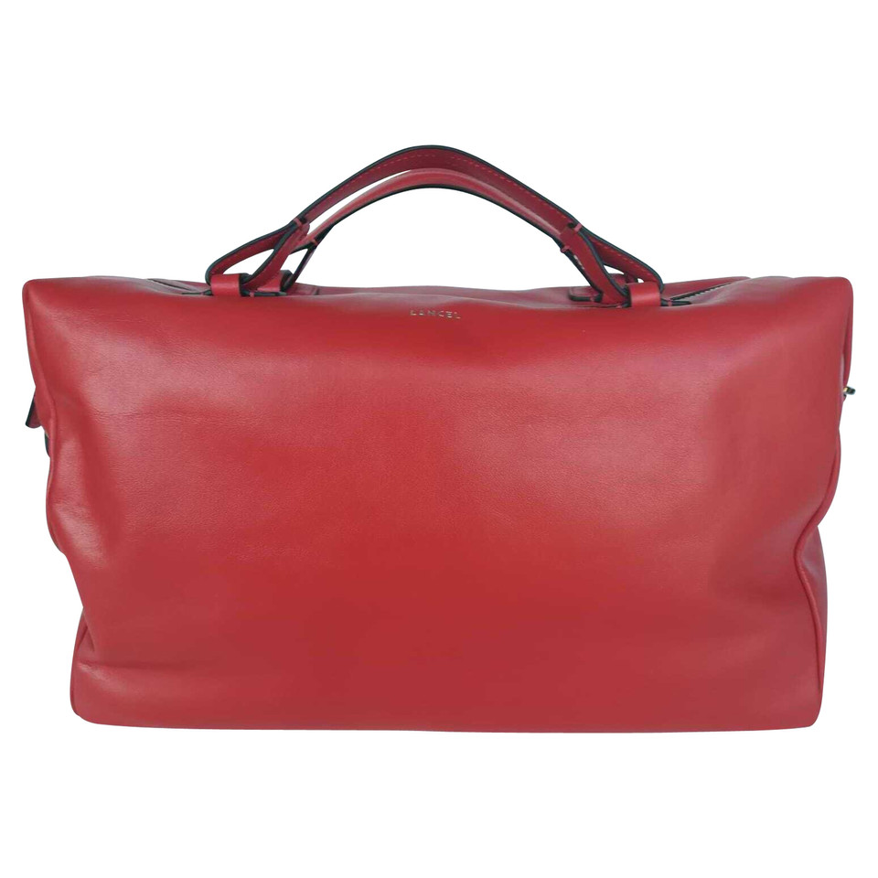 Lancel Handtasche aus Leder in Rot