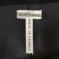 Hermès Leather pants in blue-black