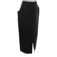 Yohji Yamamoto Black skirt with contrast stitching
