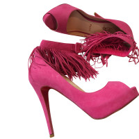 Christian Louboutin Pumps/Peeptoes Suede in Fuchsia