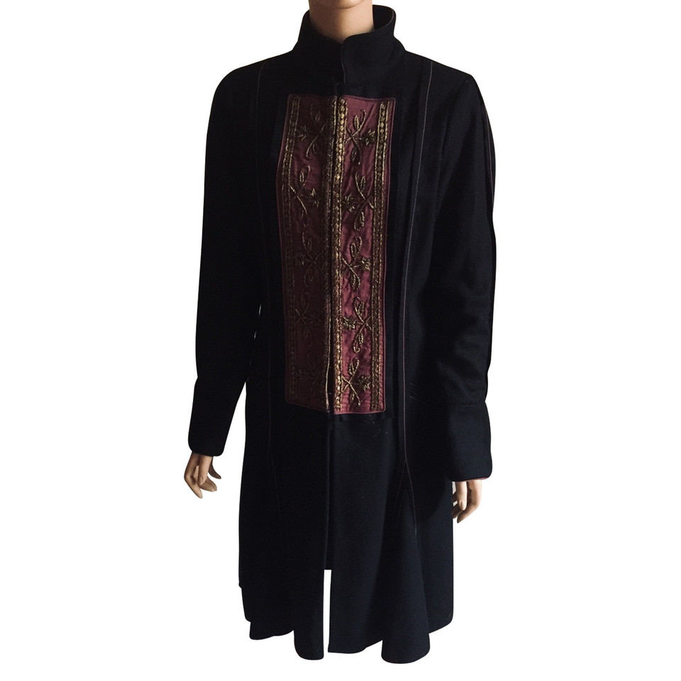 Jean Paul Gaultier Jacket/Coat Wool in Black