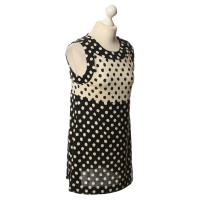 Diane Von Furstenberg zijden jurk met punten-patroon