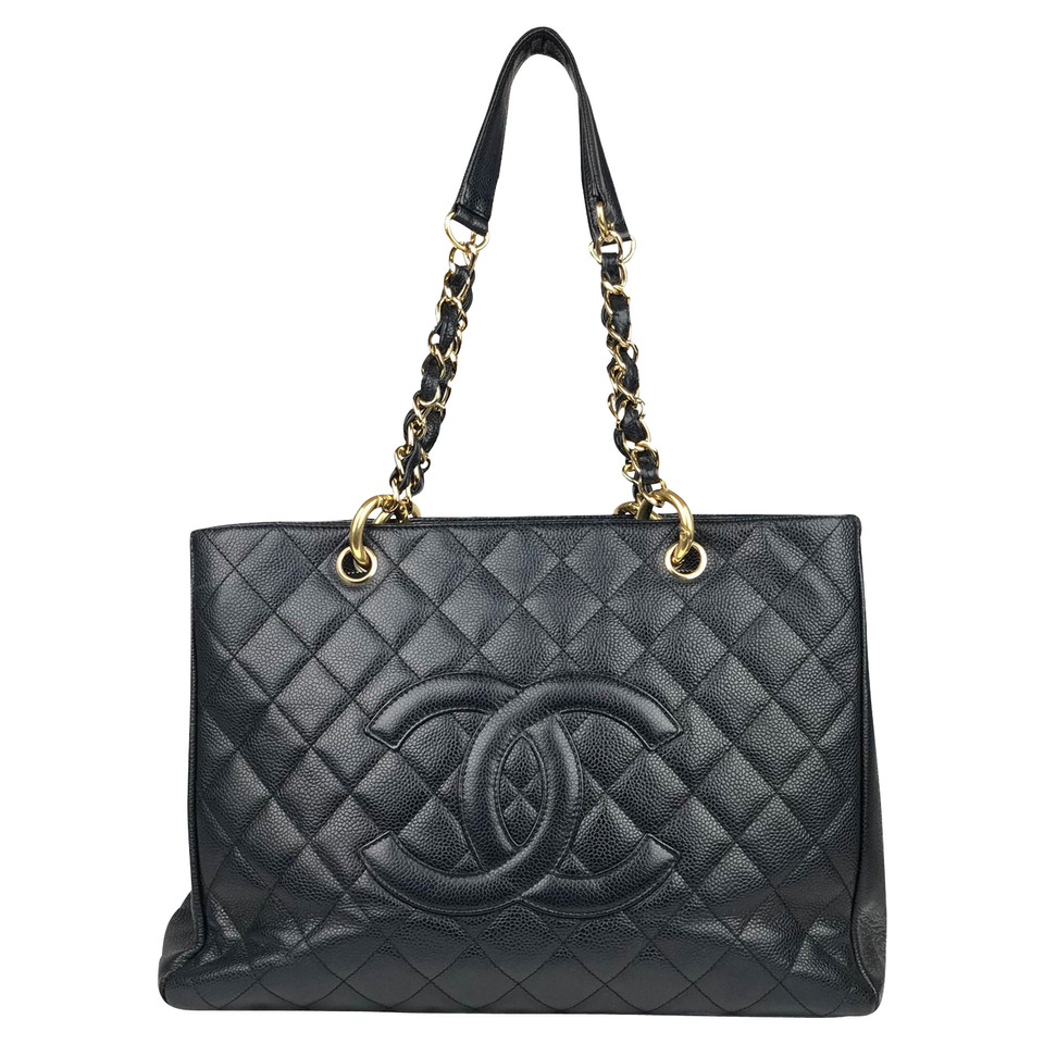 Chanel Grand  Shopping Tote Leather in Black