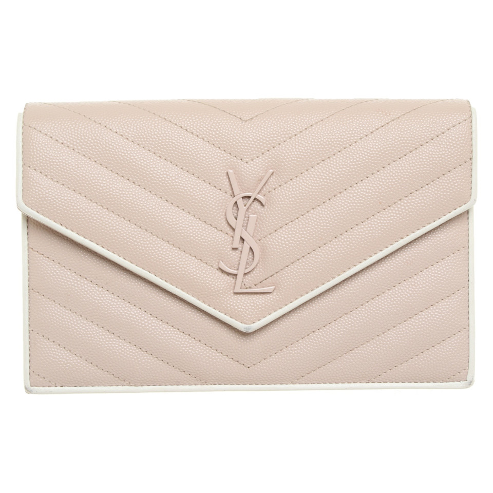 Saint Laurent Borsa a tracolla in Pelle in Color carne